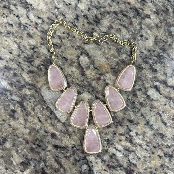 Kendra Scott Elegant Pink and Gold Necklace - Picture 4 of 4